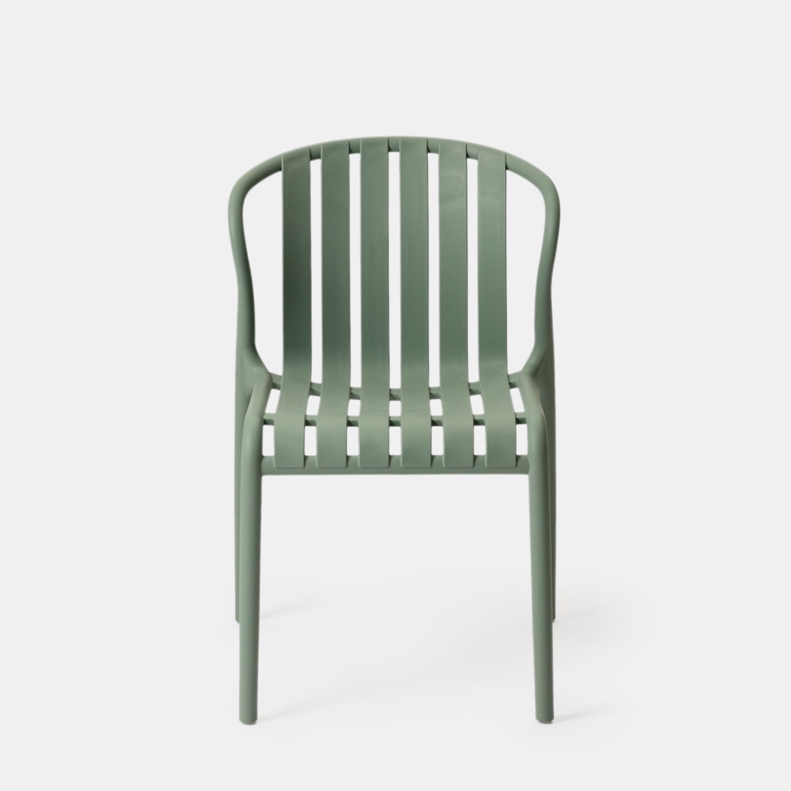 Green Stackable Plastic Dining Chair – Space-Saving & Eco-Friendly Seating