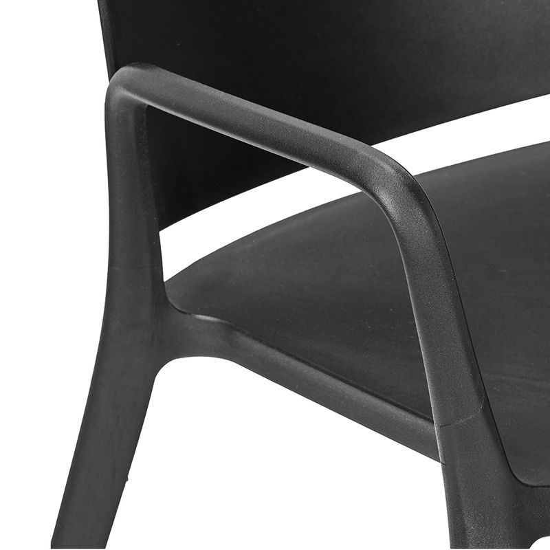Premium Black Plastic Armchair - Comfortable & Stylish Seating Solution