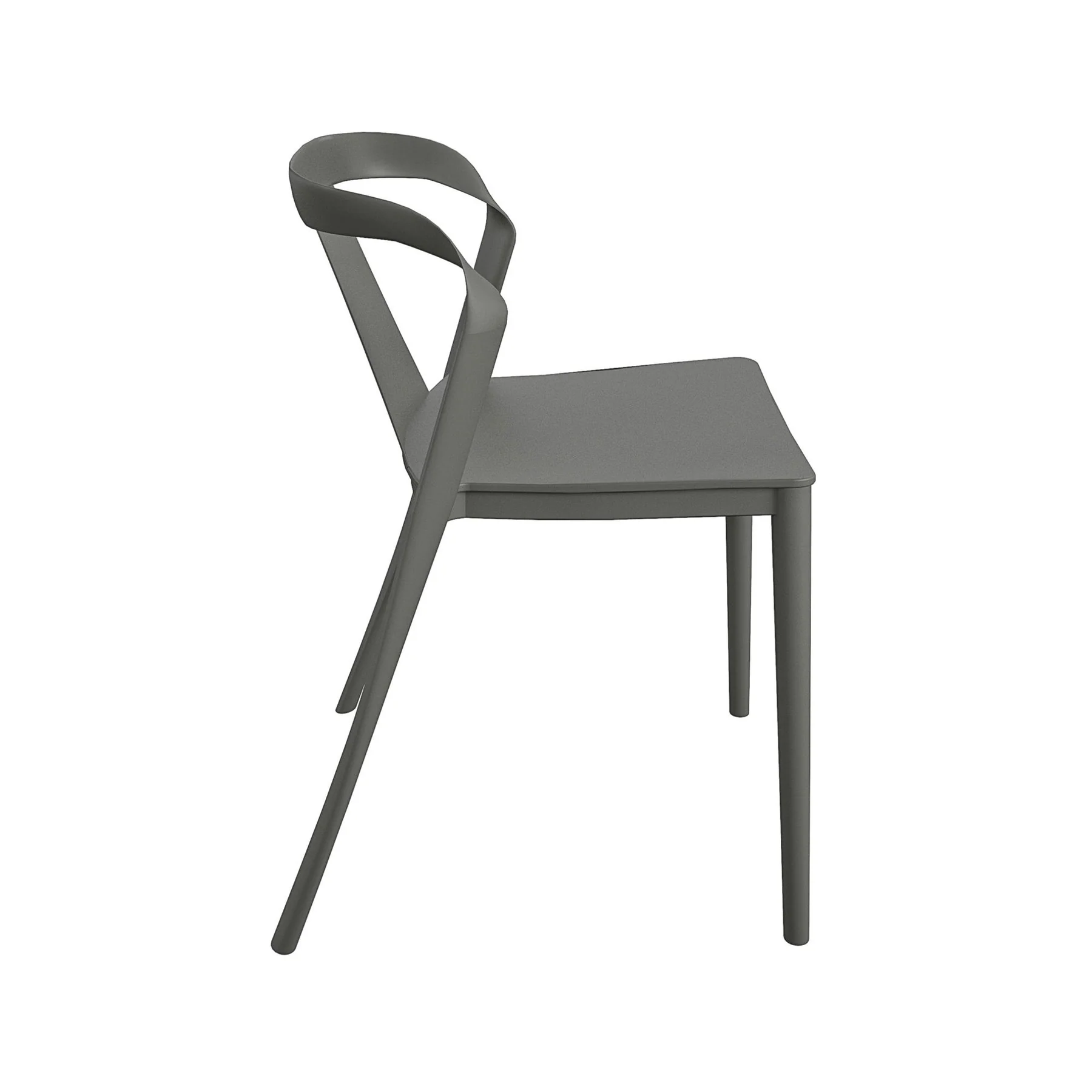 Dark Gray Comfortable Plastic Chair - Ergonomic, Durable & Stylish Seating