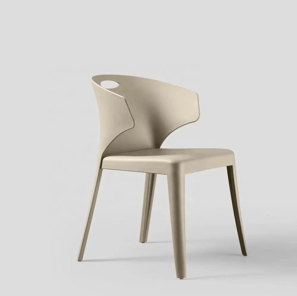 Durable Plastic Chair in Taupe