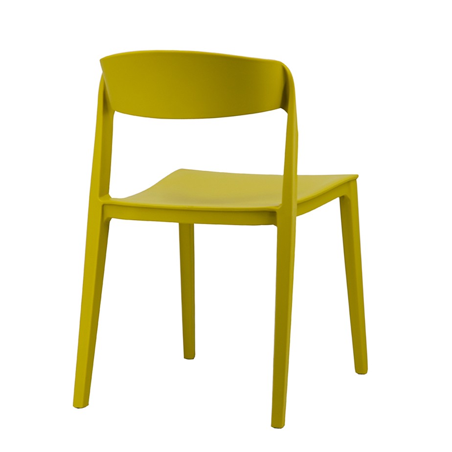 Mustard Yellow Stackable Plastic Chair – Vibrant, Space-Saving & Commercial Strength