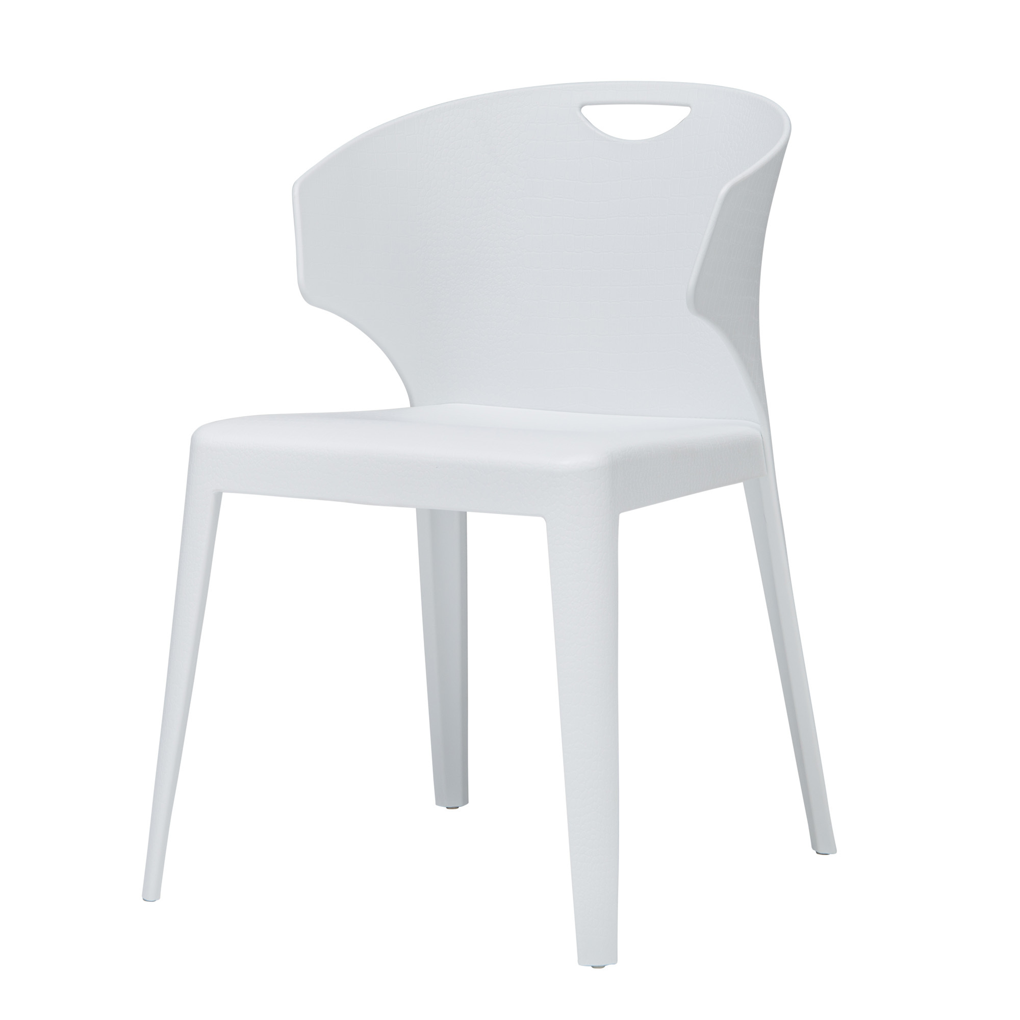 Durable Plastic Chair in White