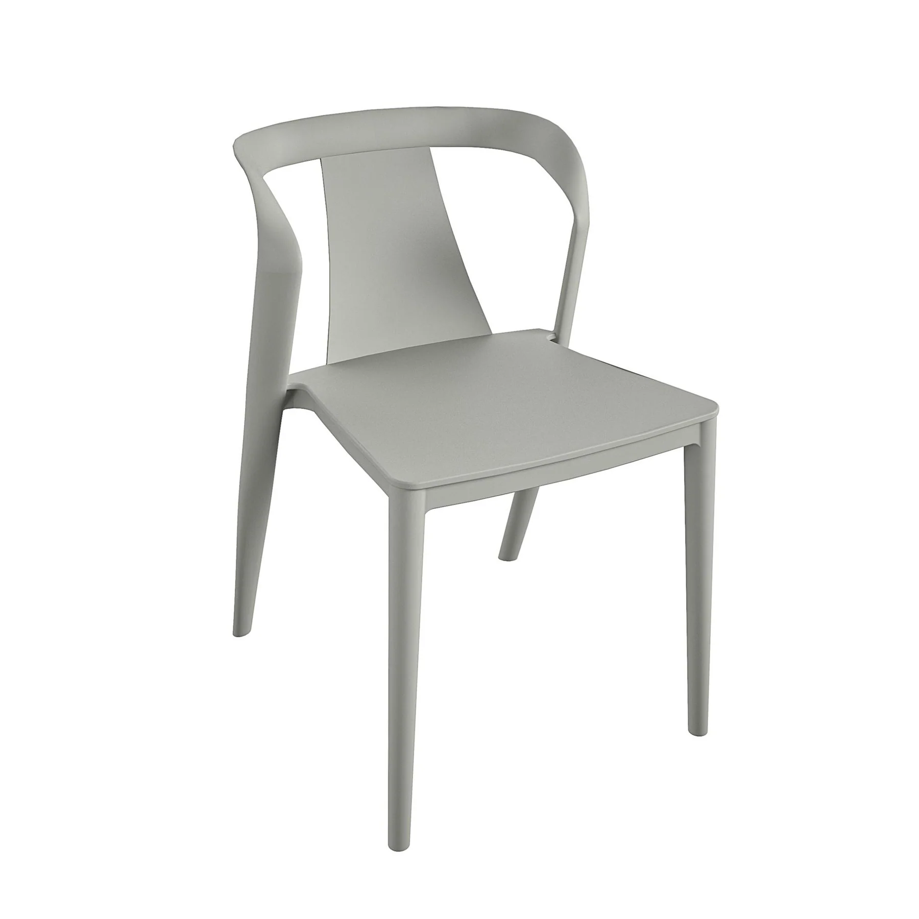 Light Gray Comfortable Plastic Chair - Ergonomic, Durable & Modern Seating