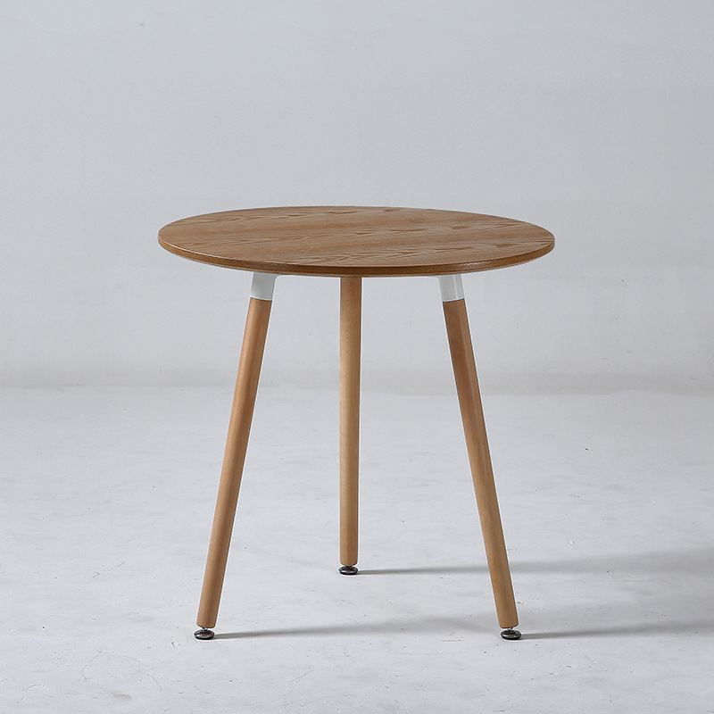 Round Veneer MDF Dining Table-PP Chair