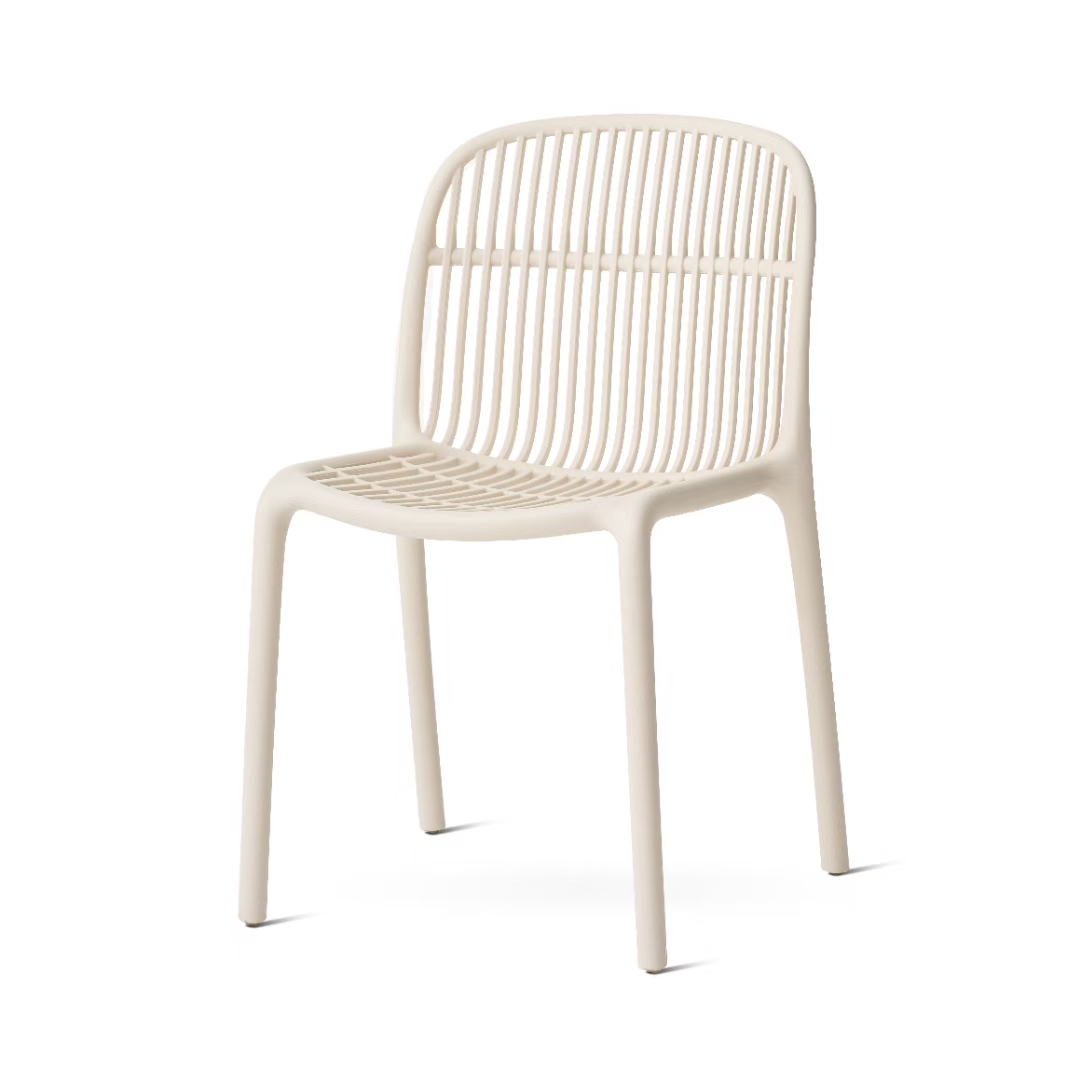 Beige Polypropylene Dining Chair – Elegant, Lightweight & Stackable