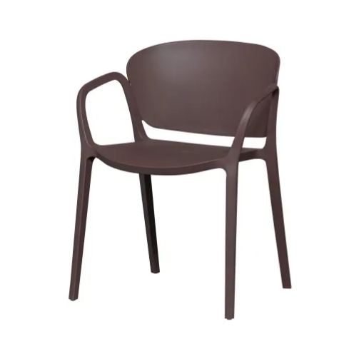 Dark Brown Plastic Garden Armchair