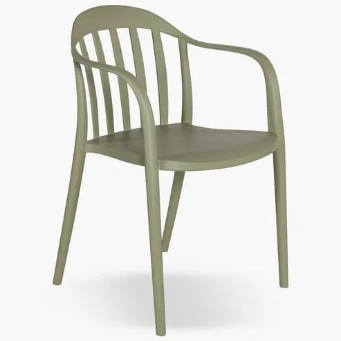Olive Plastic Terrace Armchair