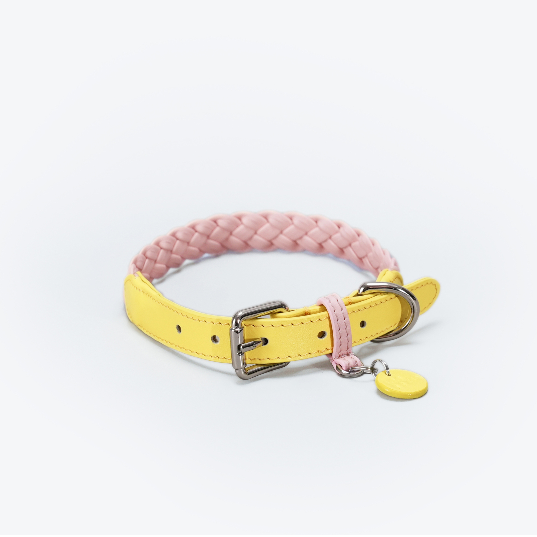 Keukenhof Spring Tulip Dog Collar Yellow with Pink-PPZEN
