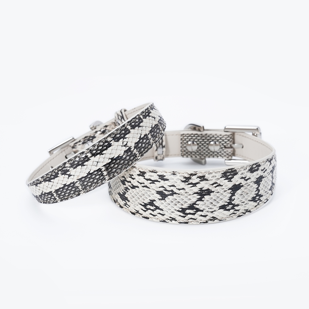 Lake under Himalaya Dog Collar SnakeLeather-PPZEN