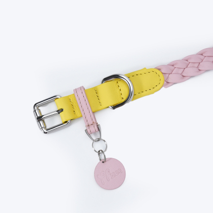 Keukenhof Spring Tulip Dog Collar Pink with Yellow-PPZEN