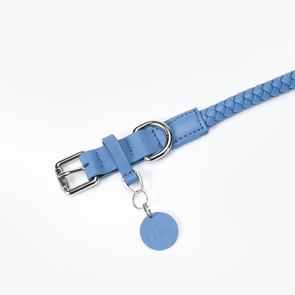 Mediterranean Summer Vacation Dog Collar Blue-PPZEN