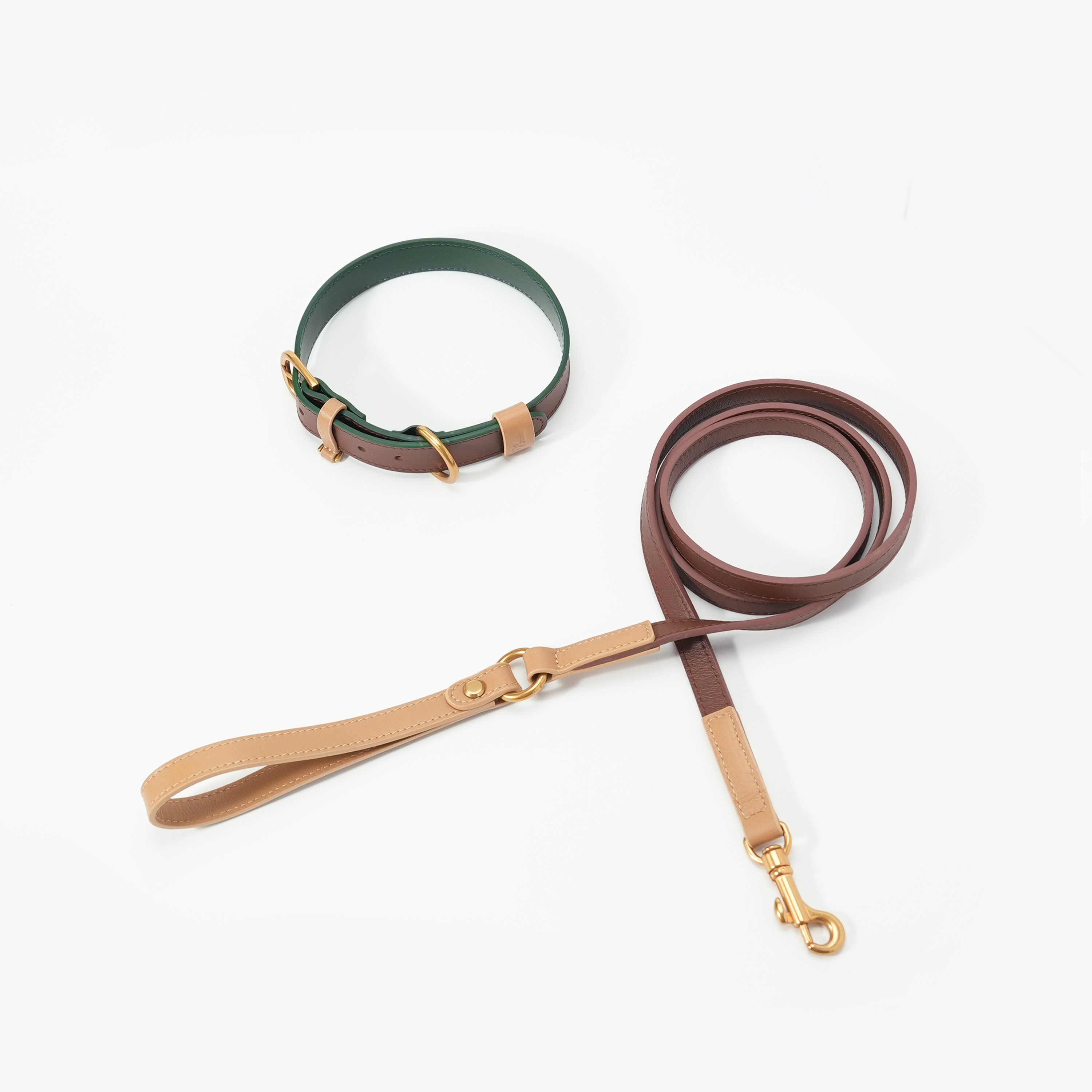 Fall in NY Central Park Dog Lead Set Brown-PPZEN