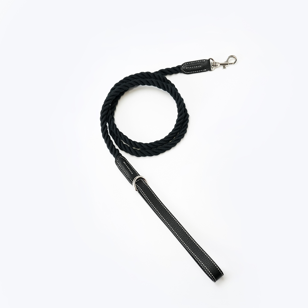 Party Gentelmen Dog Leash Black