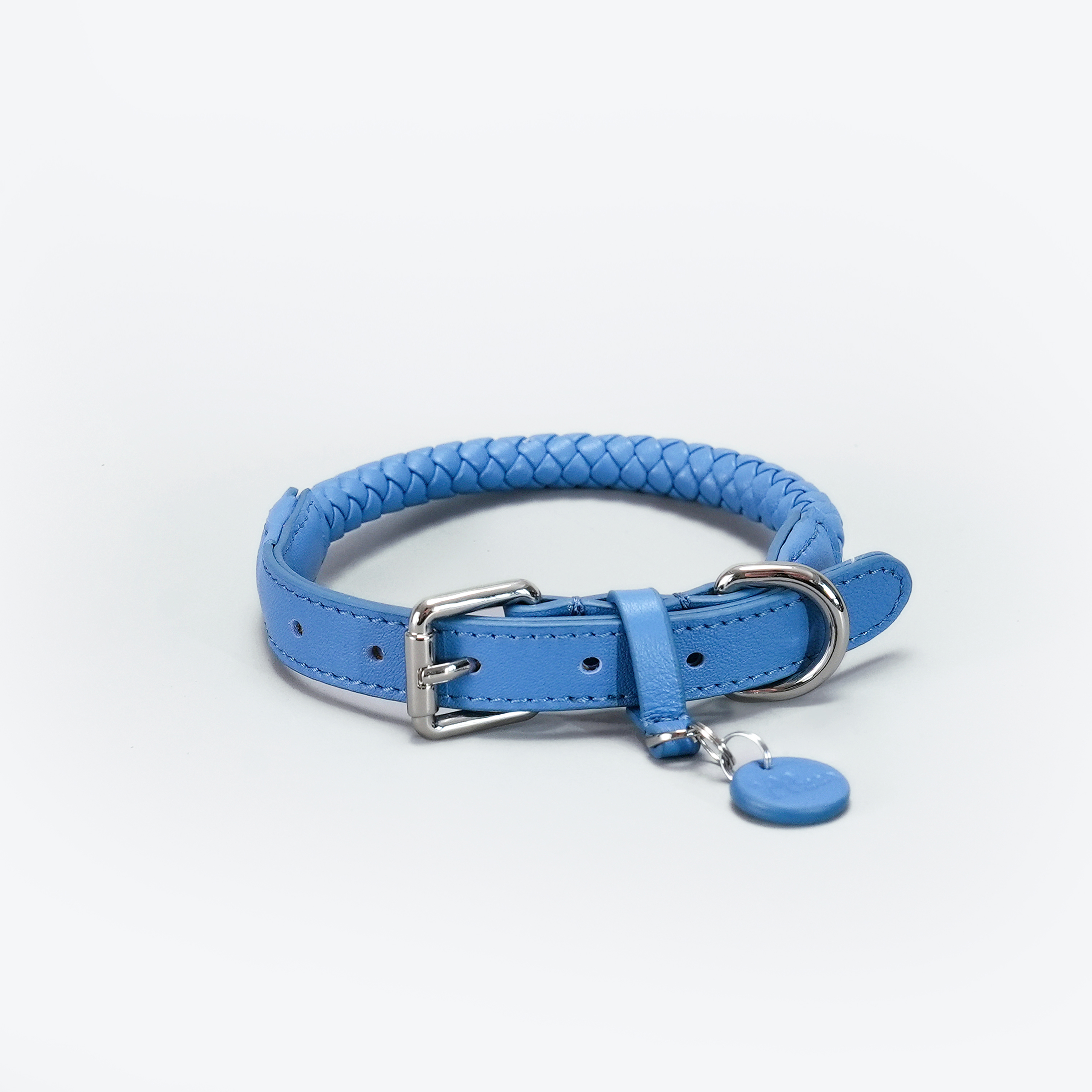 Mediterranean Summer Vacation Dog Collar Blue-PPZEN