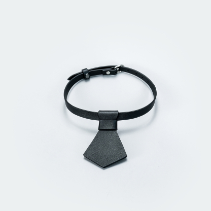 Puppy School Necktie Dog Collar Black-PPZEN