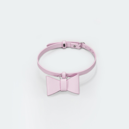 Puppy School BOW-TIE Dog Collar Pink-PPZEN