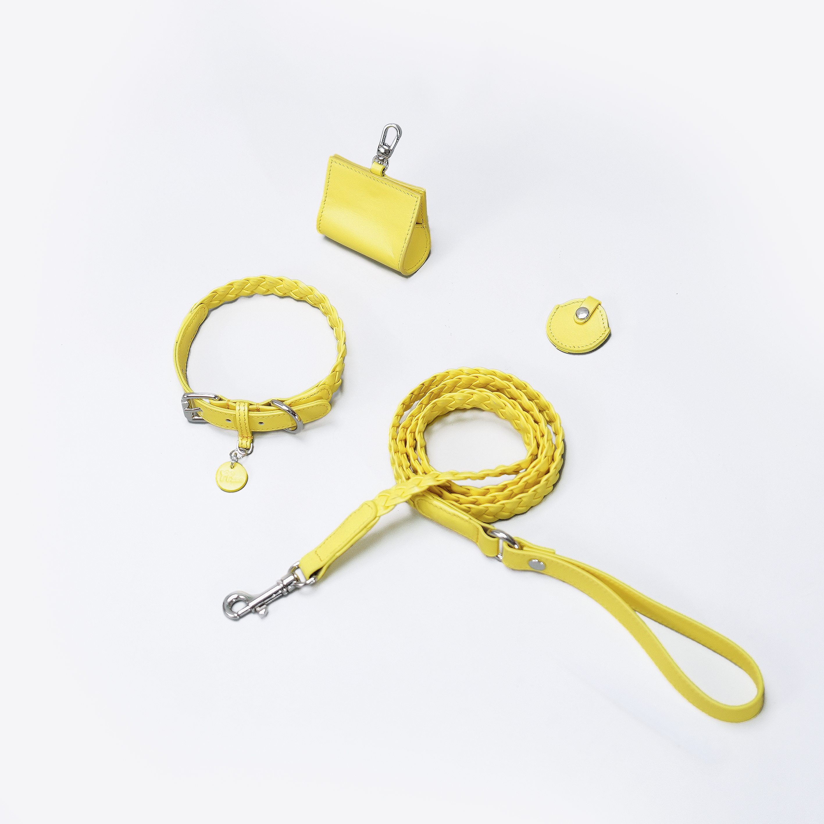 Keukenhof Spring Tulip Dog Lead Set Yellow-PPZEN