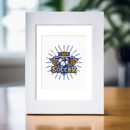 Frameless, mini diamond painting, football creative mini diamond painting on the entrance flower house desktop, creative simple pattern diamond painting, 12 pcs, 5.9 X7 inches.