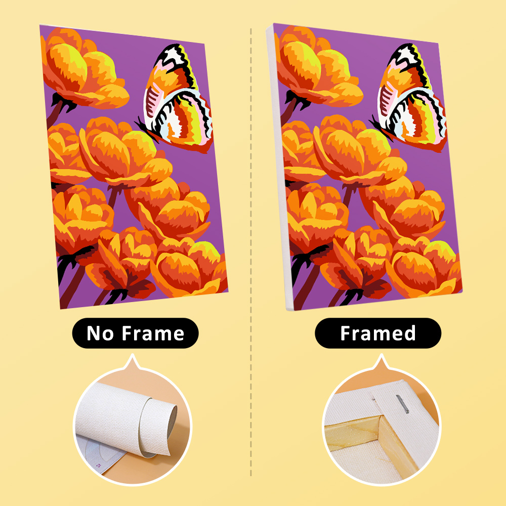 6 pieces, flower mini digital painting set, 15x20cm/5.9x7.8 inches, handmade, suitable for family leisure, is the perfect gift for family and friends.