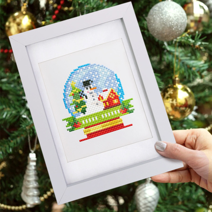 Frameless, mini diamond painting, Christmas creative mini diamond painting on the entrance flower house desktop, creative simple pattern diamond painting, 12 pcs, 5.9 X7 inches.