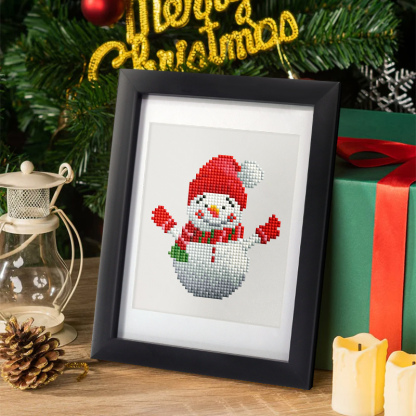 Frameless, mini diamond painting, Christmas creative mini diamond painting on the entrance flower house desktop, creative simple pattern diamond painting, 12 pcs, 5.9 X7 inches.