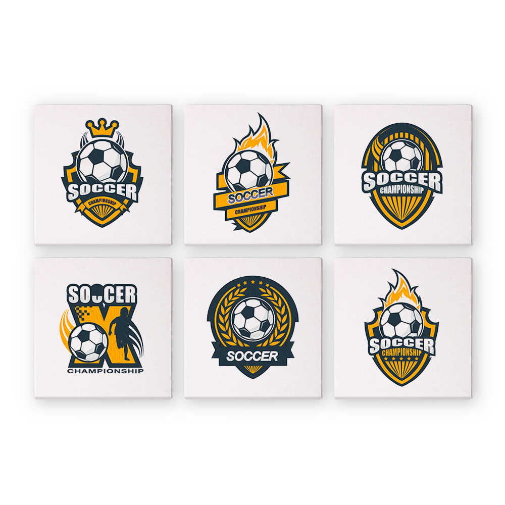 6 pieces, cool football accessory digital mini painted set, 15x15cm/5.9x5.9 inches, handmade for home leisure, perfect gift for family and friends.
