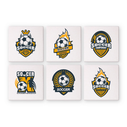 6 pieces, cool football accessory digital mini painted set, 15x15cm/5.9x5.9 inches, handmade for home leisure, perfect gift for family and friends.