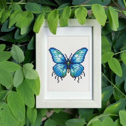 Frameless, mini diamond painting, butterfly creative mini diamond painting on the entrance flower house desktop, creative simple pattern diamond painting, 12pcs, 5.9 X7 inches.