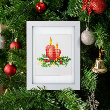 Frameless, mini diamond painting, Christmas creative mini diamond painting on the entrance flower house desktop, creative simple pattern diamond painting, 12 pcs, 5.9 X7 inches.