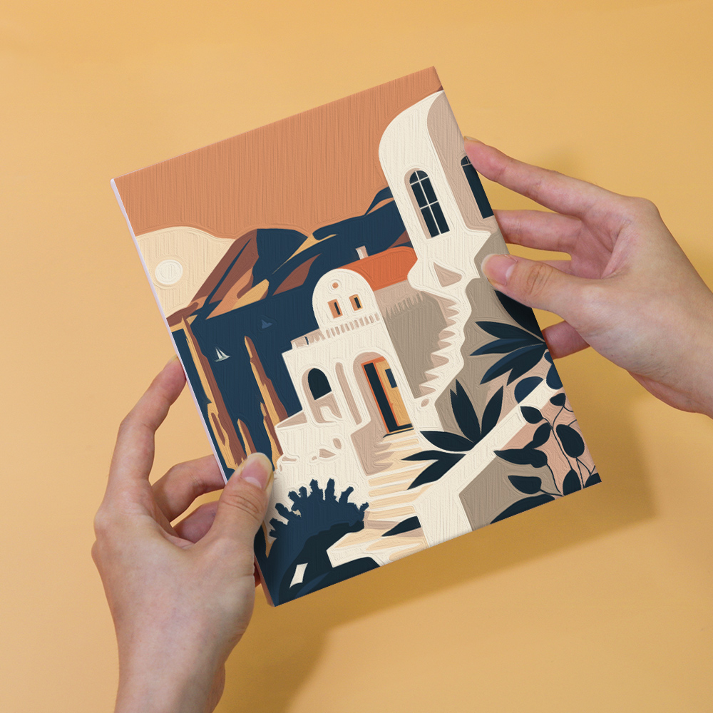 6 pieces, architectural mini digital painting set, 15x20cm/5.9x7.8 inches, handmade, suitable for family leisure, is the perfect gift for family and friends.