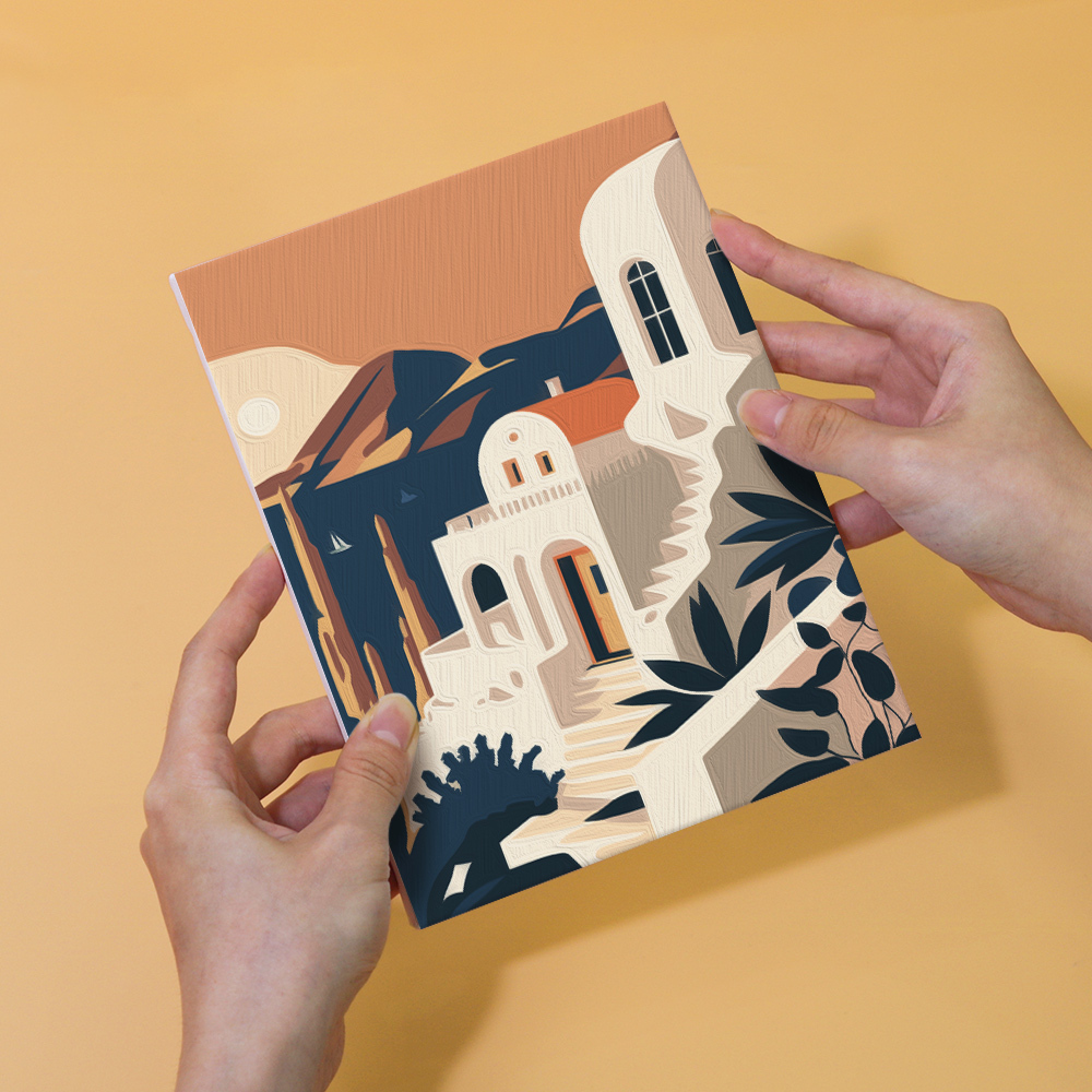 6 pieces, architectural mini digital painting set, 15x20cm/5.9x7.8 inches, handmade, suitable for family leisure, is the perfect gift for family and friends.
