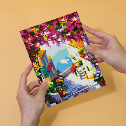 6 pieces, flower mini digital painting set, 15x20cm/5.9x7.8 inches, handmade, suitable for family leisure, is the perfect gift for family and friends.