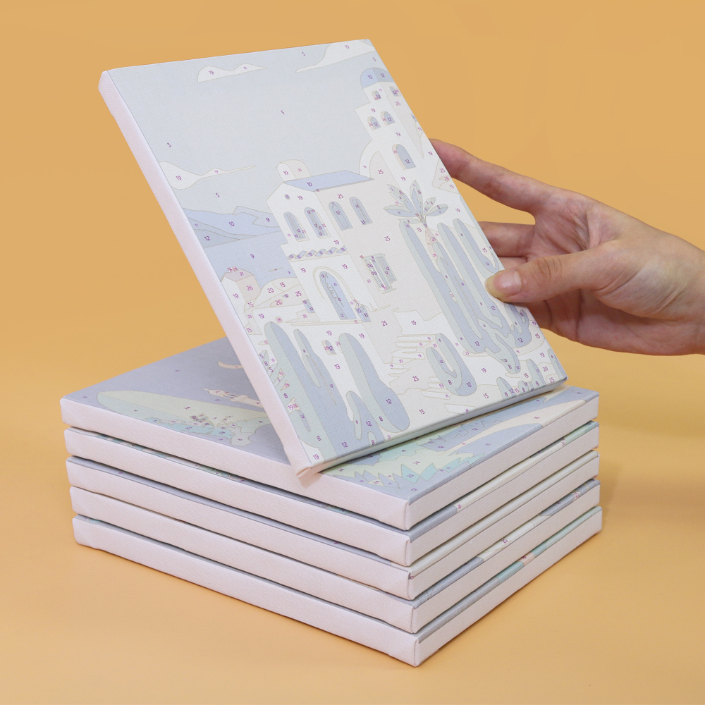 6 pieces, architectural mini digital painting set, 15x20cm/5.9x7.8 inches, handmade, suitable for family leisure, is the perfect gift for family and friends.