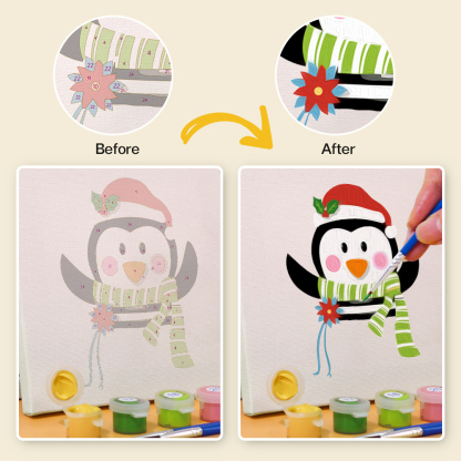 9 pieces, Christmas desktop accessories digital mini painting set, 15x15cm/5.9x5.9 inches, handmade for family leisure, perfect gift for friends and family.