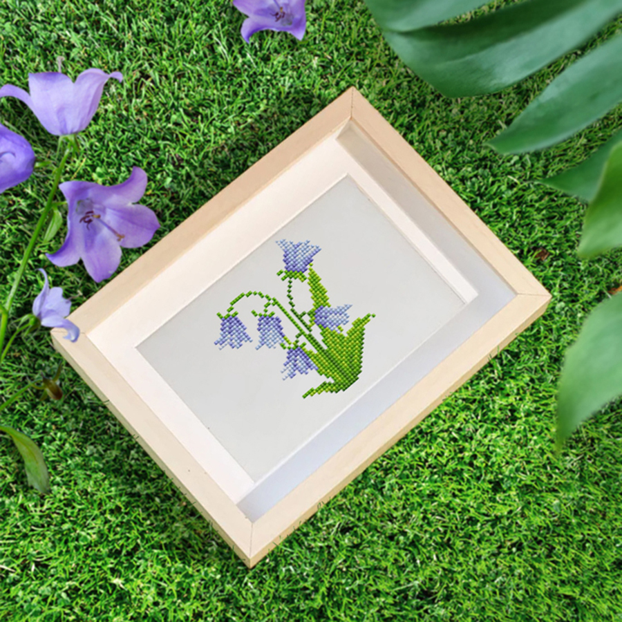 Frameless, mini diamond painting, flower creative mini diamond painting on the entrance flower house desktop, creative simple pattern diamond painting, 12 pcs, 5.9 X7 inches.