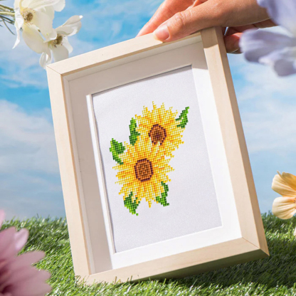 Frameless, mini diamond painting, flower creative mini diamond painting on the entrance flower house desktop, creative simple pattern diamond painting, 12 pcs, 5.9 X7 inches.