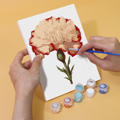 6 pieces, flower mini digital painting set, 15x20cm/5.9x7.8 inches, handmade, suitable for family leisure, is the perfect gift for family and friends.