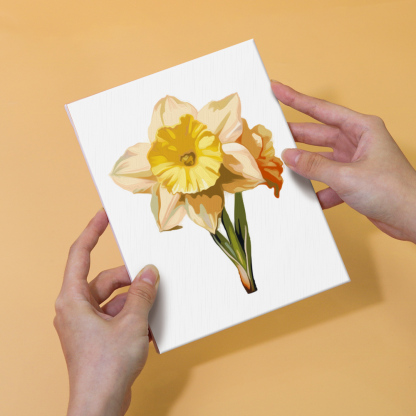 6 pieces, flower mini digital painting set, 15x20cm/5.9x7.8 inches, handmade, suitable for family leisure, is the perfect gift for family and friends.