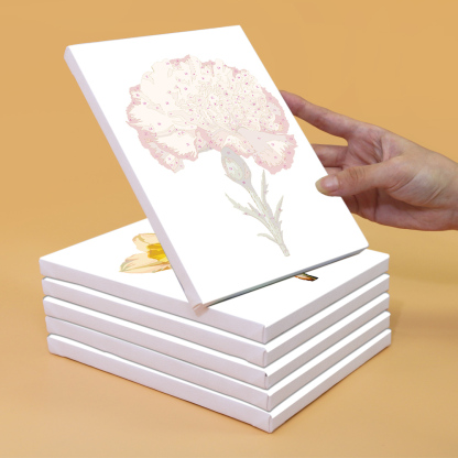 6 pieces, flower mini digital painting set, 15x20cm/5.9x7.8 inches, handmade, suitable for family leisure, is the perfect gift for family and friends.