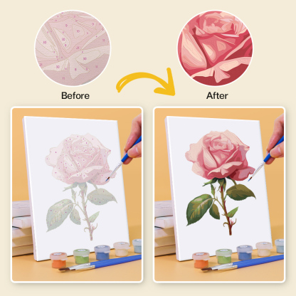 6 pieces, flower mini digital painting set, 15x20cm/5.9x7.8 inches, handmade, suitable for family leisure, is the perfect gift for family and friends.