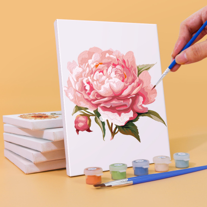 6 pieces, flower mini digital painting set, 15x20cm/5.9x7.8 inches, handmade, suitable for family leisure, is the perfect gift for family and friends.