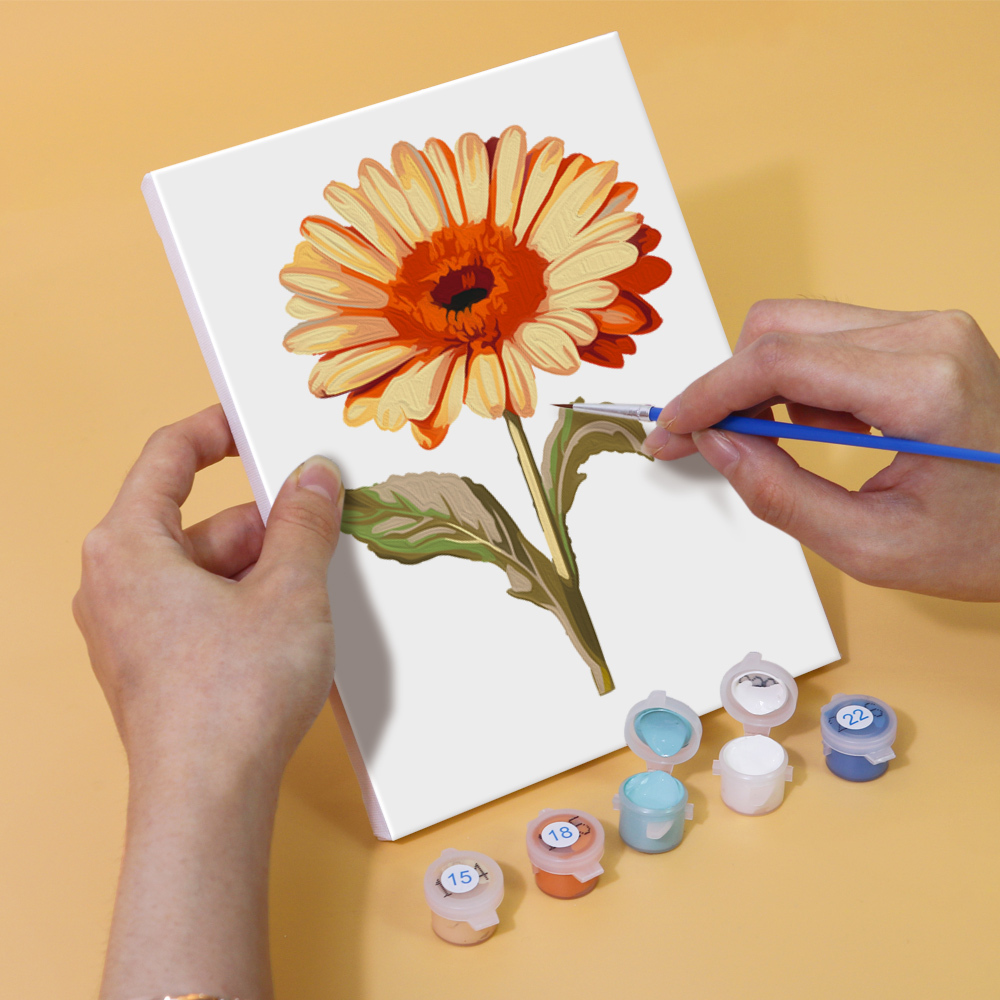 6 pieces, flower mini digital painting set, 15x20cm/5.9x7.8 inches, handmade, suitable for family leisure, is the perfect gift for family and friends.