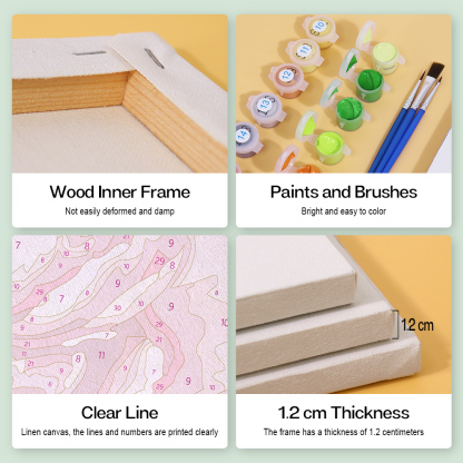 6 pieces, flower mini digital painting set, 15x20cm/5.9x7.8 inches, handmade, suitable for family leisure, is the perfect gift for family and friends.