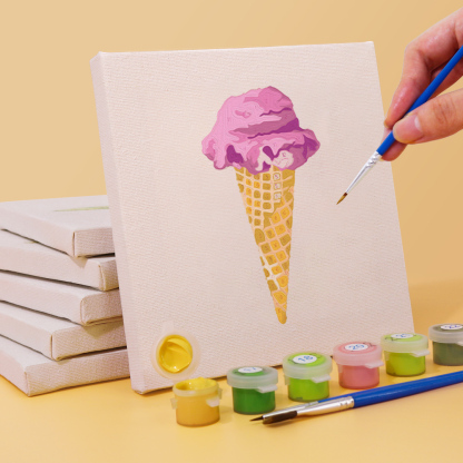 6 pieces, cake desktop accessories digital mini painting set, 15x15cm/5.9x5.9 inches, handmade for family leisure, perfect gift for friends and family.