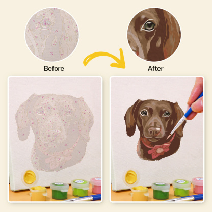 6 pieces, cute dog accessory digital mini painted set, 15x15cm/5.9x5.9 inches, handmade for home leisure, perfect gift for family and friends.