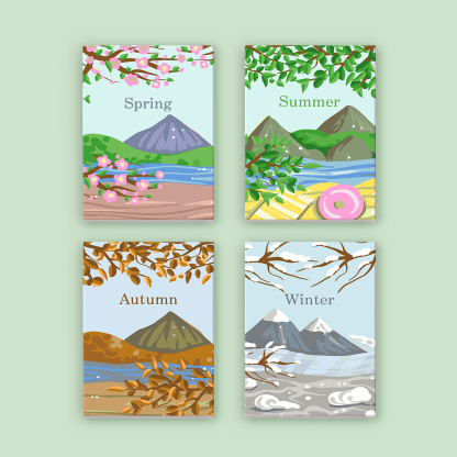 4 pieces, Mountain Peak Mini Digital Painting Set, 15x20cm/5.9x7.8 inches, handmade, suitable for family leisure, is the perfect gift for family and friends.