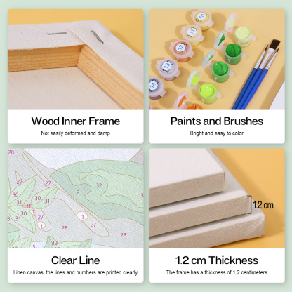 4 pieces, Mountain Peak Mini Digital Painting Set, 15x20cm/5.9x7.8 inches, handmade, suitable for family leisure, is the perfect gift for family and friends.