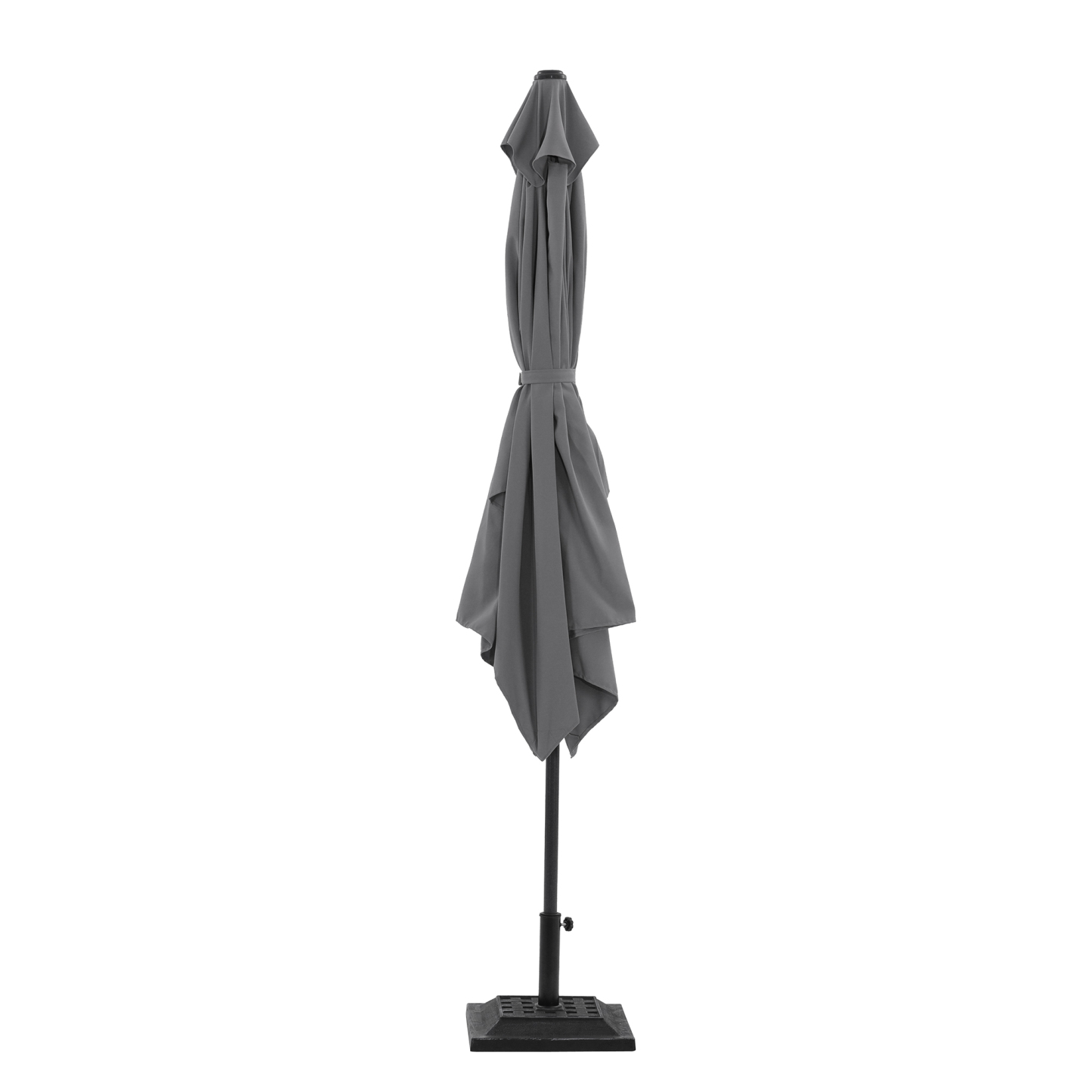 10Ft Aluminum Rectangular Market Patio Umbrella with Crank and Tilt (without Base)