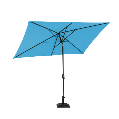 10Ft Aluminum Rectangular Market Patio Umbrella with Crank and Tilt (without Base)