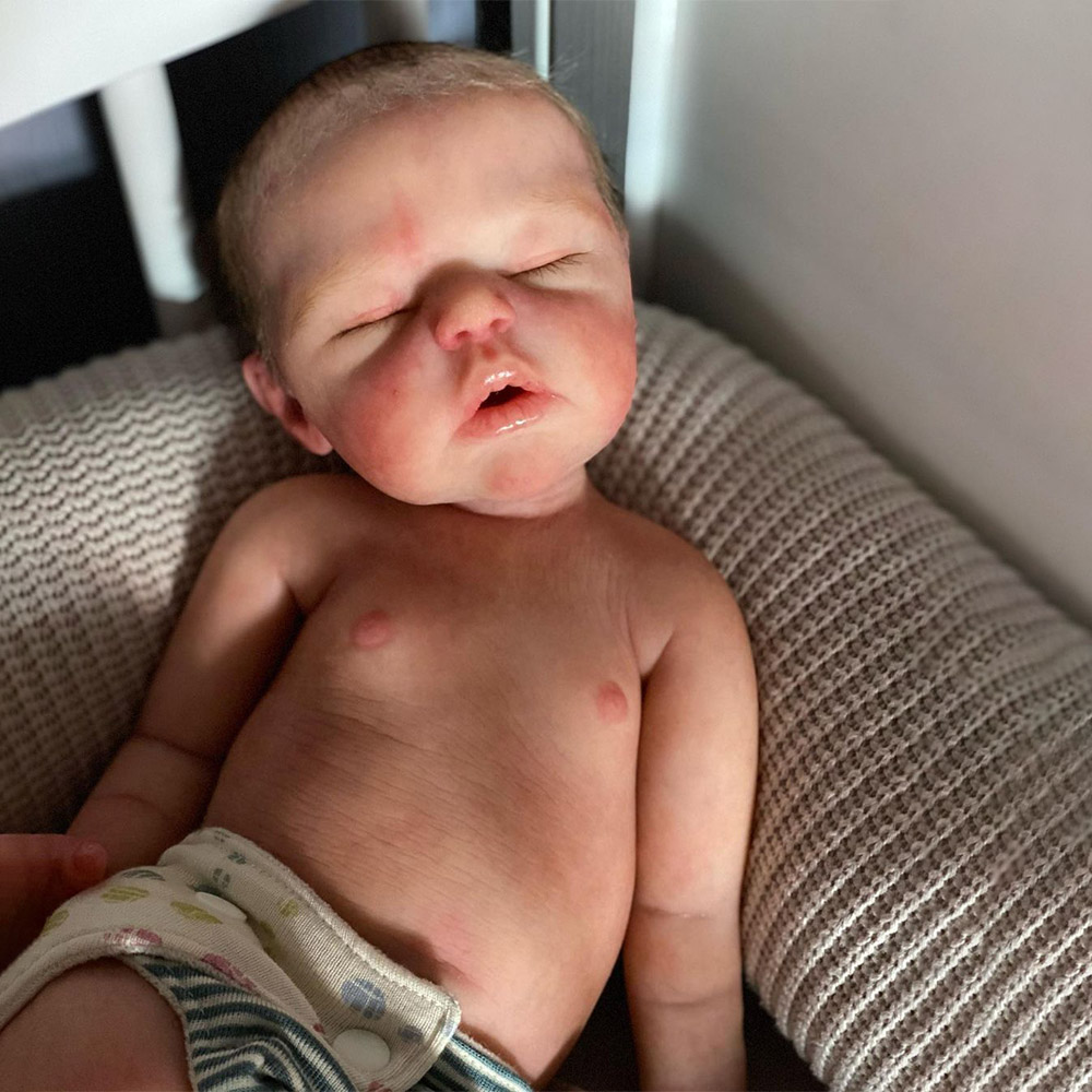12"&16" Reborn Full Silicone Baby Doll Boy Doren with Flexible Cheek T